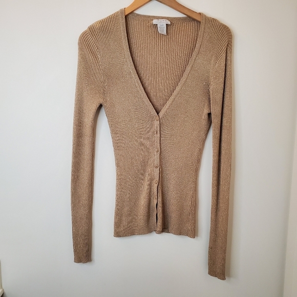 PURE ALFRED  SUNG | Shiny Long Skeeve Cardigan Top - Picture 1 of 5